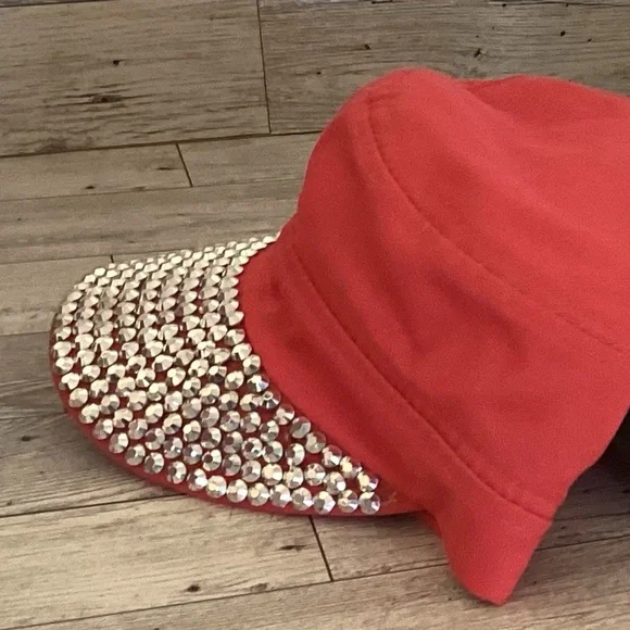 Something Special Coral Cadet Hat with rhinestones on the front - Picture 4 of 6
